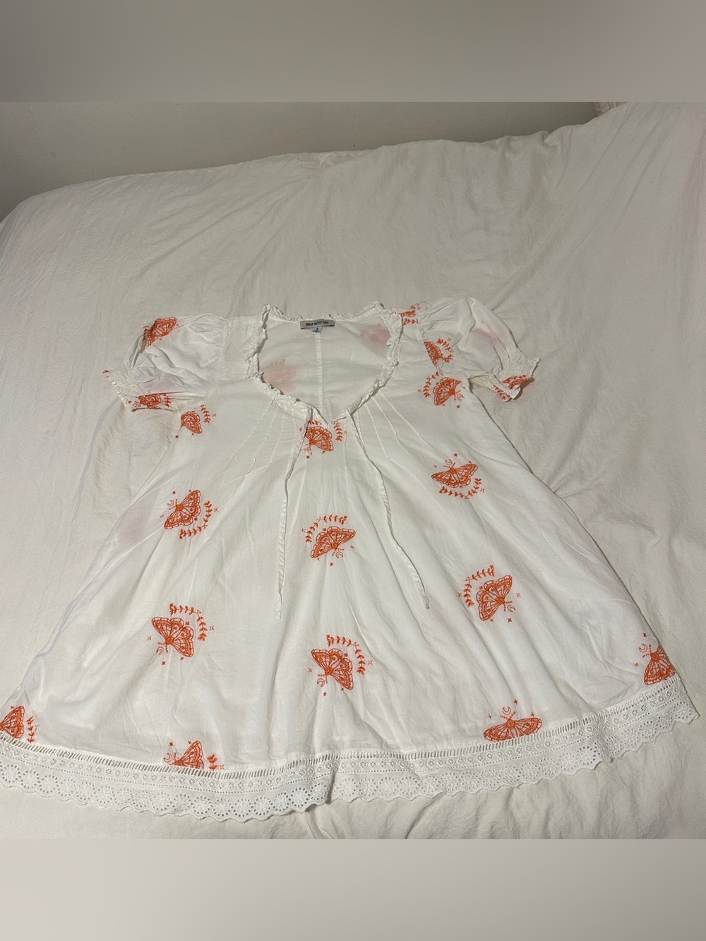UO Helena Embroidered Frock Dress Size M